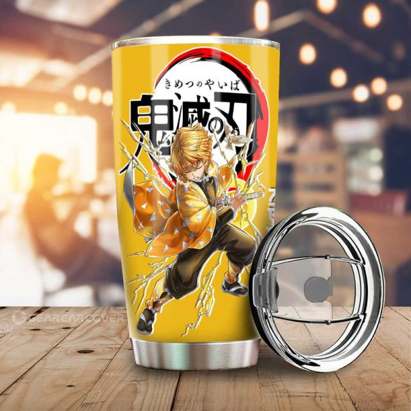 Zenitsu Agatsuma Tumbler Cup Custom Demon Slayer Anime Car Accessories