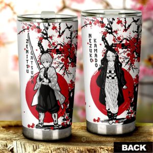 Zenitsu And Nezuko Tumbler Cup Custom Japan Style Car Interior Accessories