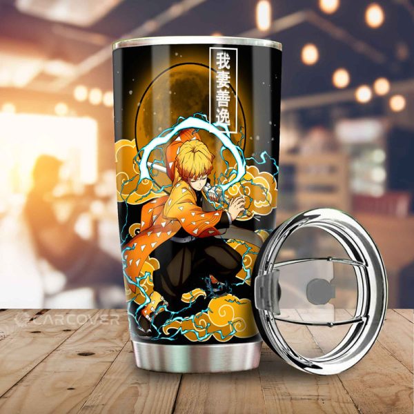 Zenitsu Thunder Breathing Tumbler Cup Custom Anime Demon Slayer Car Accessories