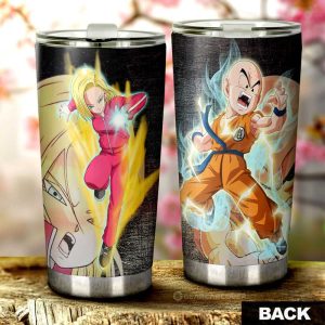 ndroid 18 And Krillin Tumbler Cup Custom Car Interior Accessories